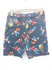 ◇ ⊂ Tokyo Disney Resort ミッキーマウス ハーフパンツ サイズL ネイビー マルチ メンズ E  【1506110000279】