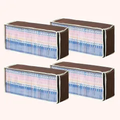 【新着商品】収納ボックス 収納ケース コミック収納 収納袋 漫画 収納 4枚組 漫画本 パッと見えるコミック収納袋 クローゼット 本 アイメディア(Aimedia) コミック