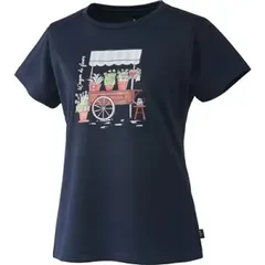 【新品】【Mサイズのみ】prince（プリンス）レディース ゲームシャツ 吸汗速乾・UPF50+ 半袖 テニスウェア ネイビー WF4082-127