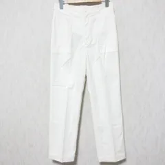 美品 23SS Spick and Span スピックアンドスパン バックサテンイージーカーゴパンツ 23030200805010 38 ホワイト レディース 古着 中古 USED