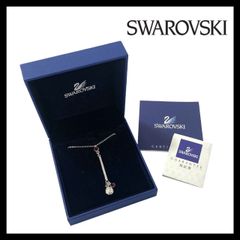 【SWAROVSKI】ネックレス クリスタル ラインストーン レッド/赤 シルバー カラー ペンダント スワロフスキー (MM-60)