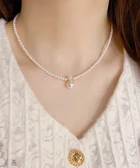 フェイクパールネックレスレディース 上品