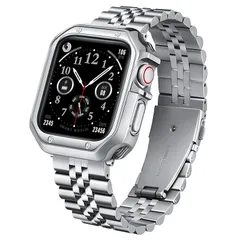 【新品】 コンパチブルApple Watch バンド 49mm 46mm 45mm 44mm 42mm 41mm 40mm 38mm ステンレス鋼交換ベルトコンパチブル アップルウォッチバンド TPUウォッチケース 付き 長さ調節 メタル金属ベルト対応 i 0