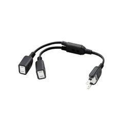 ELECOM Power Cable for Connecting Two AC Adapters, 0.2m, Black, T-ADR3BK (1 pc)