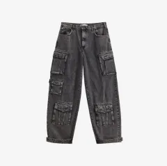 ザラ ZARA ポケットユーティリティデニムパンツ カーゴパンツ サイズ44 ZARA】マジで売り切れる前にゲットしてください。【トレンド