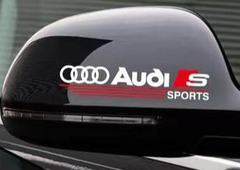 Audi　アウディ　サイドミラーステッカー　白S ホワイト