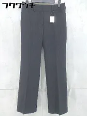 ◇ NATURAL BEAUTY BASIC ストライプ スラックス パンツ サイズS ブラック レディース 【中古】 【1103110006371】