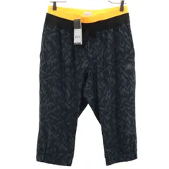 未使用 adidas アディダス グラフィック柄 トレーニング ウーブン カプリパンツ OT チャコールブラック レディース 古着