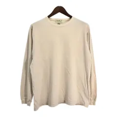 90年代 Eddie Bauer エディーバウアー 長袖Ｔシャツ アウトドア ベージュ (メンズ M) 中古 古着 T4306