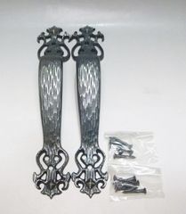 GEO.PRINCE 唐草取手 2個セット クラシック型 真鍮製 レトロ 長期保管品 ドアノブ DIY
