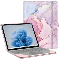【新品・即日発送】(2022)/Surface Laptop Laptop Go Go (2020) ケース Go 保護カバー Laptop 12.4インチ PU合成皮 2 ポケット付き (2023)/Surface 耐衝撃性 3 傷防止 おしゃれ Surfa
