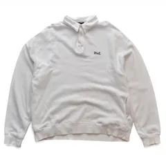 HUF ハフ ハーフジップスウェットシャツ 長袖 サイズL ホワイト メンズ