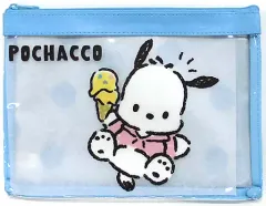 【中古】雑貨 10.ポチャッコ フラットポーチ ブルー 「サンリオ当りくじ ポチャッコ当りくじ」