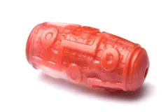 【１点物】マットな質感 南紅瑪瑙(ナンホーン)水晶共生　33x15mm　九眼天珠(貫通穴) ビーズ パワーストーン 天然石 _PC2957