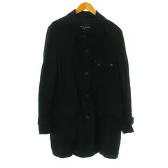 コムデギャルソンオム COMME des GARCONS HOMME AD2007 ステンカラーコート ロング 製品洗い加工 ウールリネン S 黒 ブラック HT-C001 /KUのサムネイル