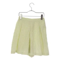 イーハイフンワールドギャラリー E HYPHEN WORLD GALLERY パンツ スカート キュロット ショート チェック F 緑 グリーン ☆S☆ /kk0619
