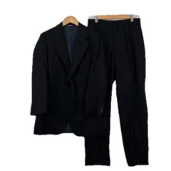 極美品 RALPH LAUREN ラルフローレン 無地 春夏 SS セットアップ ウール ネイビー メンズ A5【古着】【中古】【送料無料】