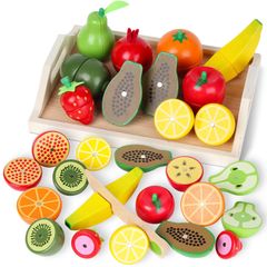 【特価商品】ままごと 野菜 果物 モンテッソーリ 木のおもちゃ おままごとセット 木製 知育玩具 女の子 男の子 CARLORBO おもちゃ 人気 プレゼント ごっこ遊び
