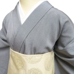 袋帯 中古 リサイクル 正絹 カジュアル 仕立て上がり 全通 天然泥藍