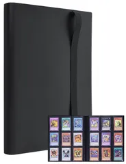 【在庫セール】ファイル カード 9ポケット収納 トレカファイル 360枚収納 トレーディングカードホルダー 横入れ カードバインダー式 両面コレクション 40ページ 大容量 名刺やカードの保管・トレカケース 固定バンド付き