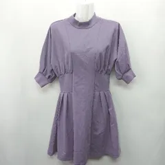 ◇ ⊂ SLY スライ 七分袖 ミニ丈 ワンピース サイズ1 パープル系 レディース E  【1410290005057】