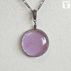 シラス オパール ネックレスL・クリアパープル