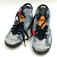 JORDAN BRAND AIR JORDAN 6 RETRO WASHED DENIM /SAIL-VARSITY RED-BLACK 23cm