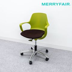 【中古品】MERRYFAIR メリーフェア POGO ポゴ オフィス アーム キャスター チェア 昇降 回転機能 定価4万【2】