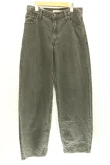 【中古】 LEVIS レディースデニムパンツ 26 BAGGY DAD BLACK STONE WASH LEVIS 26 黒 ブラック 無地