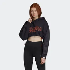 (アディダスオリジナルス) adidas Originals アディダス × フィオルッチ コラボ スエットパーカー フーディ レディース FIORUCCI x ADIDAS WOMEN SWEATSHIRT ED8776 BLACK