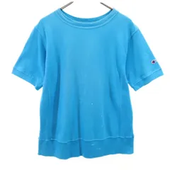 チャンピオン USA製 赤単 単色タグ 復刻 半袖 リバースウィーブ スウェット M 水色 Champion Tシャツ レディース 古着 【240513】のサムネイル