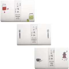 【特価セール】乙女懐紙 懐紙 3点 和紙 (FruitSyrup・Fork&Spoon・Coffee) 日本製 セット カミイソ 20枚入×3