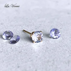 天然 タンザナイト 宝石質AAA 4mmピアス 14Kゴールドフィルド 片耳用 金属アレルギー対策 12月誕生石