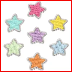 アイロンワッペン 刺繍ワッペン 星 7色セット ワッペン ガーメント補修 DIY