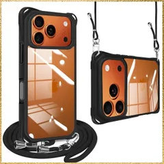 ☆彡送料無料でお届け☆彡Size:iPhone17 Pro Max_Color:ブラック iPhone 17 Pro Max 用 ケース クリア ショルダー アイフォン17pro max カバー 肩掛け 斜めかけ いphone17 pro maxスマホケース