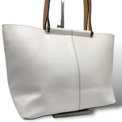 UNTITLED アンタイトル トートバッグ レザー 白 ホワイト【中古】レディース 大容量 A4 PC収納 ビジネス フェイクレザー