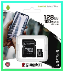 キングストン microSD 128GB 最大100MB ブラック