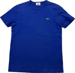 LACOSTE ☆ ワンポイント◎ ワニ ロゴ ブルー Tシャツ 半袖 青 3 春夏 万能 着まわし アメカジ スポーツ 古着 人気 定番 ラコステ■C362のサムネイル