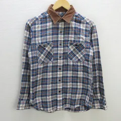 z■ユナイテッドアローズ/UNITED ARROWS Rhythm of Life 長袖チェックシャツ【M】青系/men's/110【中古】