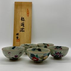 陶器 茶碗 5客 紫陽花 沙羅 桔梗 桜 紅葉 美しい器 未使用品 - メルカリ