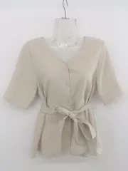 ◇ ◎ CLEAR IMPRESSION クリアインプレッション 半袖 シャツ ブラウス サイズ2 ベージュ レディース P  【中古】 【1210170002165】