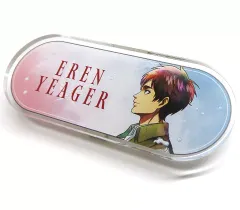 【中古】バッジ・ビンズ エレン・イェーガー(楕円) 「進撃の巨人 POP UP STORE in ロフト 描き下ろし 冬の歩みver. トレーディングアクリルネームプレート」