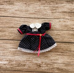 JANAYA ハンドメイド　オビツ11服　黒色水玉柄ワンピース　翌日発送