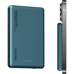Magsafe 対応 モバイルバッテリー 軽量 超薄型 マグネット式ワイヤレス充電 10000mAh PD20W USB-c出力 ワイヤレス出力/USB-Cポート入出力/LED残量表示