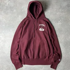 00s Champion 3段 カレッジ プリント リバースウィーブ スウェット フード パーカー XL / 00年代 オールド チャンピオン トレーナー エンジ