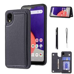 【迅速発送】【Geshh】Galaxy A21/A20/SC-42A/SC-02M/SCV46 SCV49 財布型ケース カード収納 左右開 薄型軽量 耐久性 カバー（ブラック）背面ケース スタンド機能 手触りが良い 上質 スキミング防止 手帳型ケース sc4