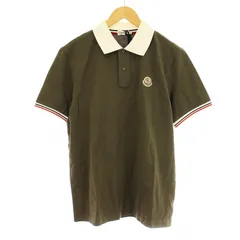 モンクレール MONCLER 01 092 83299 00 ポロシャツ カットソー 鹿の子 半袖 ワッペン L カーキ /KU ■MA