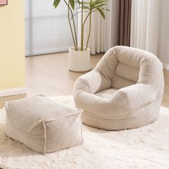 限定品】loungepug ビーズクッション ベージュ - メルカリ