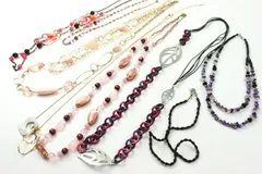 ネックレス 8点セット ビーズ ストーン アクセサリー まとめて 大量 レディース accessory 【中古】