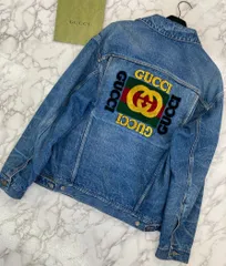 専用ページ 19年 美品 GUCCI グッチ AMOR CAECUS バックロゴ オーバーサイズ デニムジャケット Gジャン チェック ワッペン 46 M PAWNSHOPRiZ  パウンショップリズのサムネイル